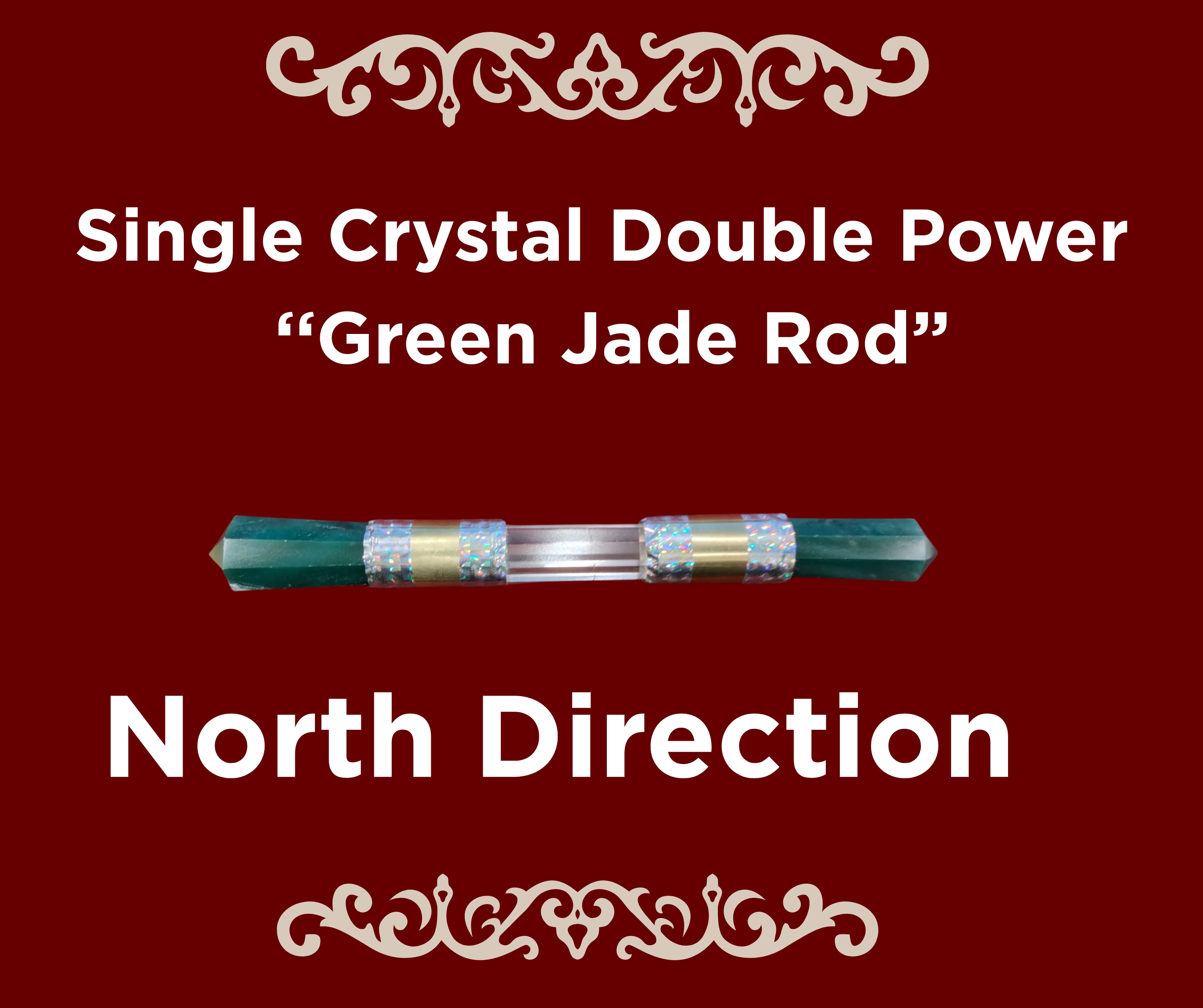Single Crystal Double Power “Green Jade” Rod